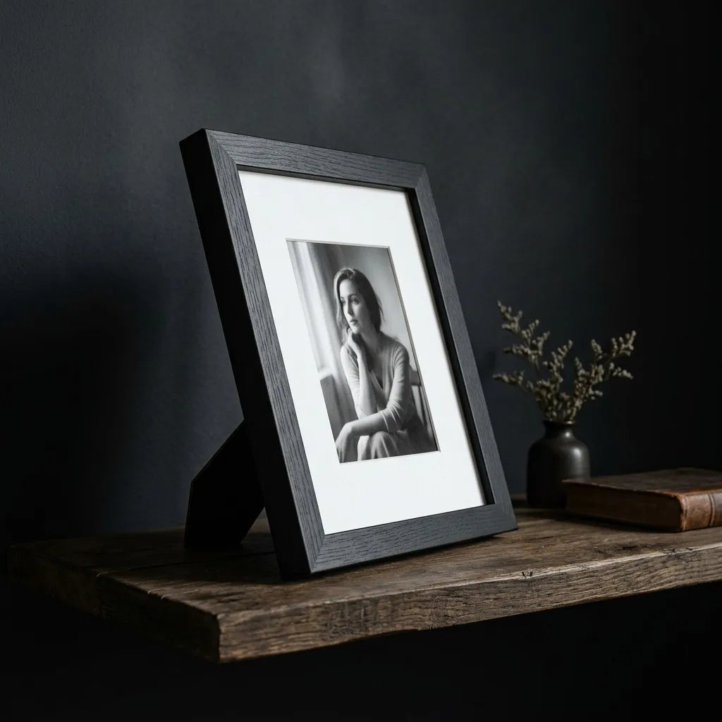 Black Wood Minimalist Photo Frame - View 5